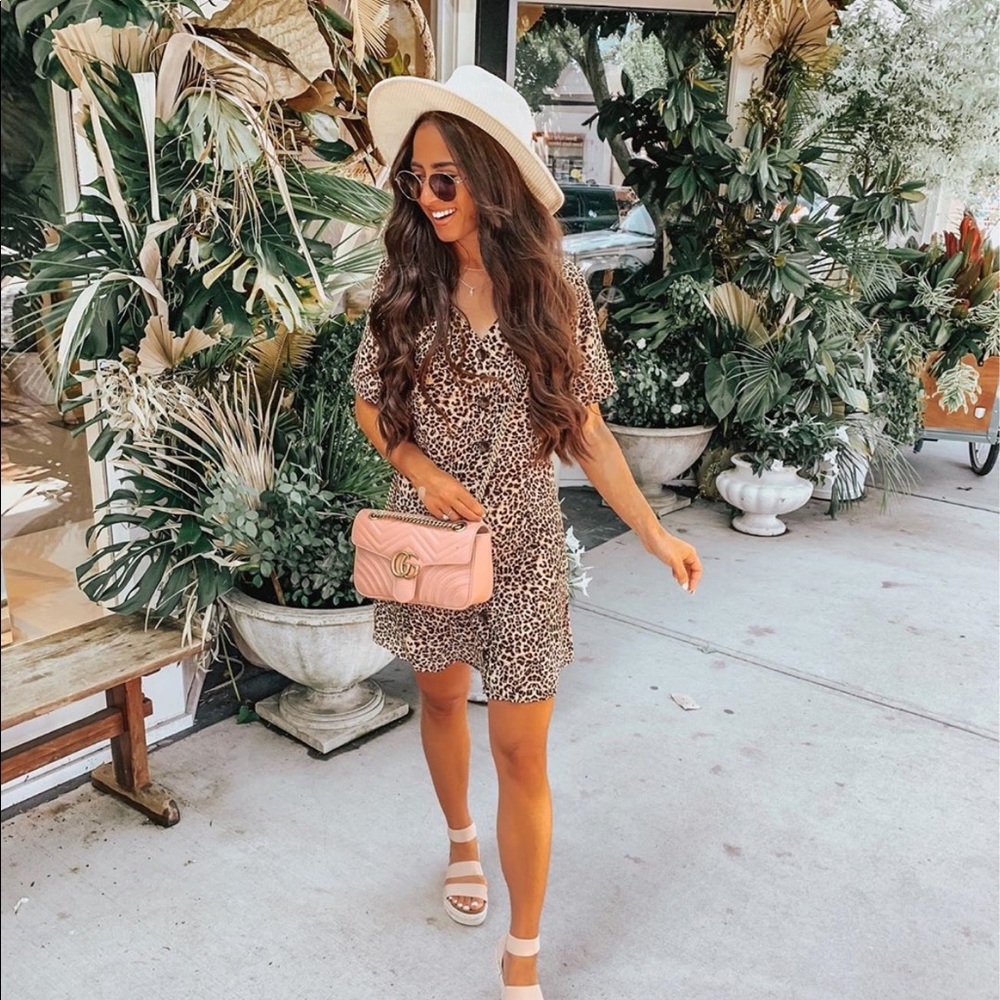 Pink lily Leopard dress